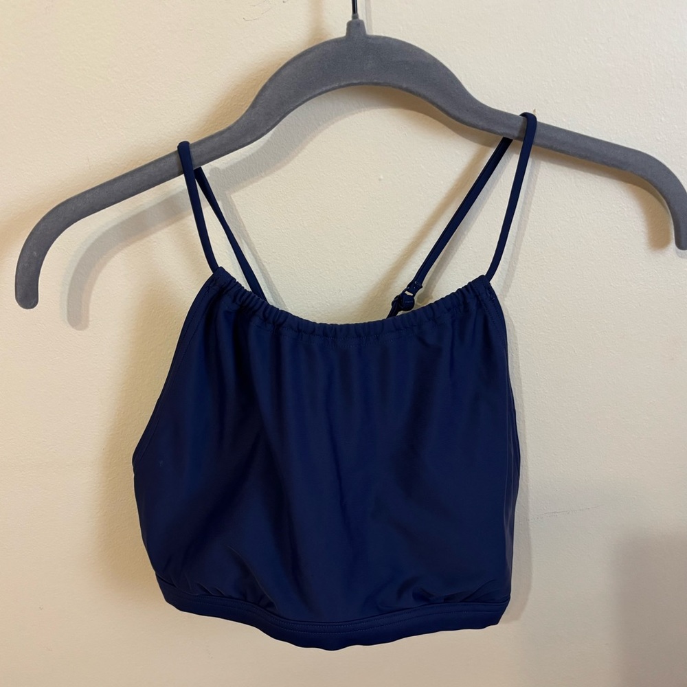 Prana Navy Halter Swimsuit Top Size Medium